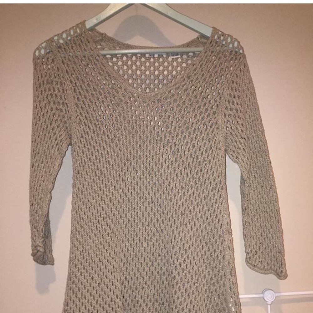 Long knit sweater